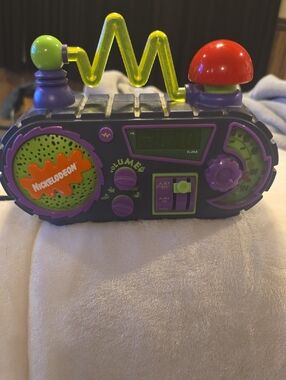 Nickelodeon 1995 Time Blaster Rise & Slime Alarm Clock Radio Tested VTG Works
